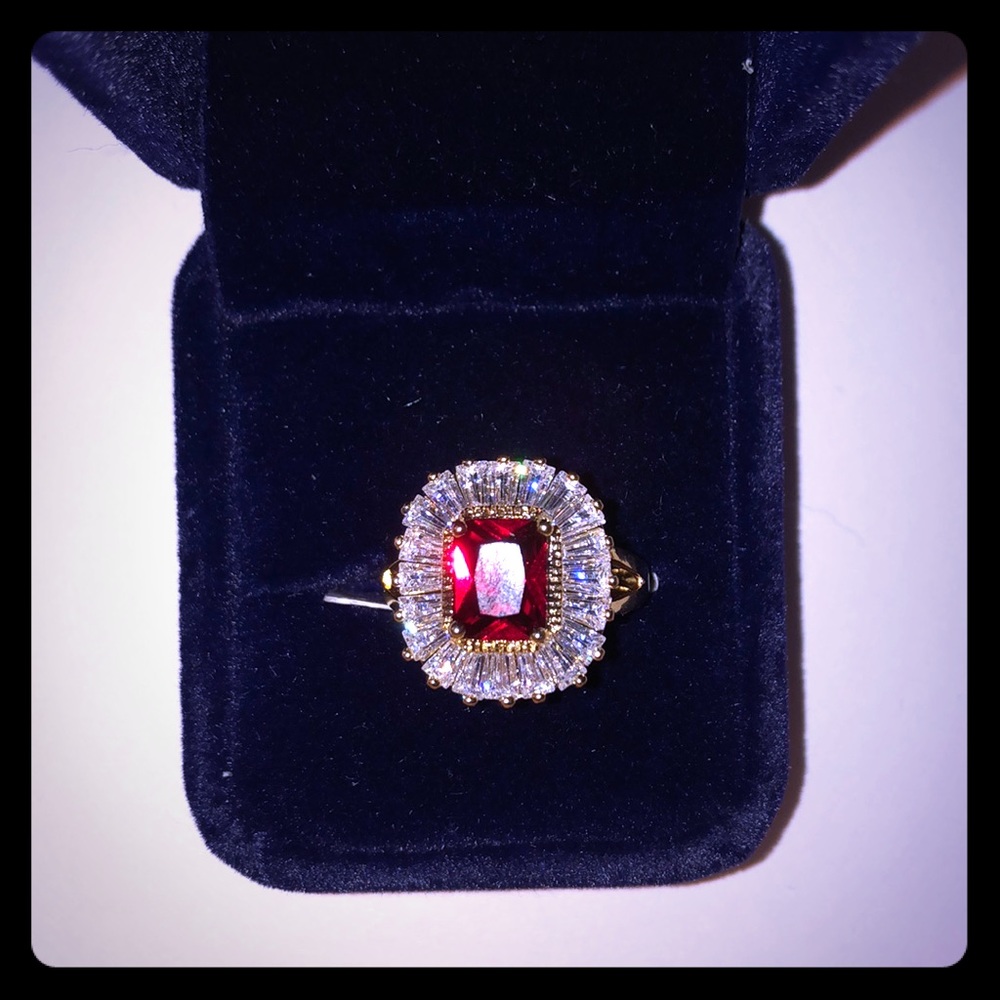 Red ruby ring size 9